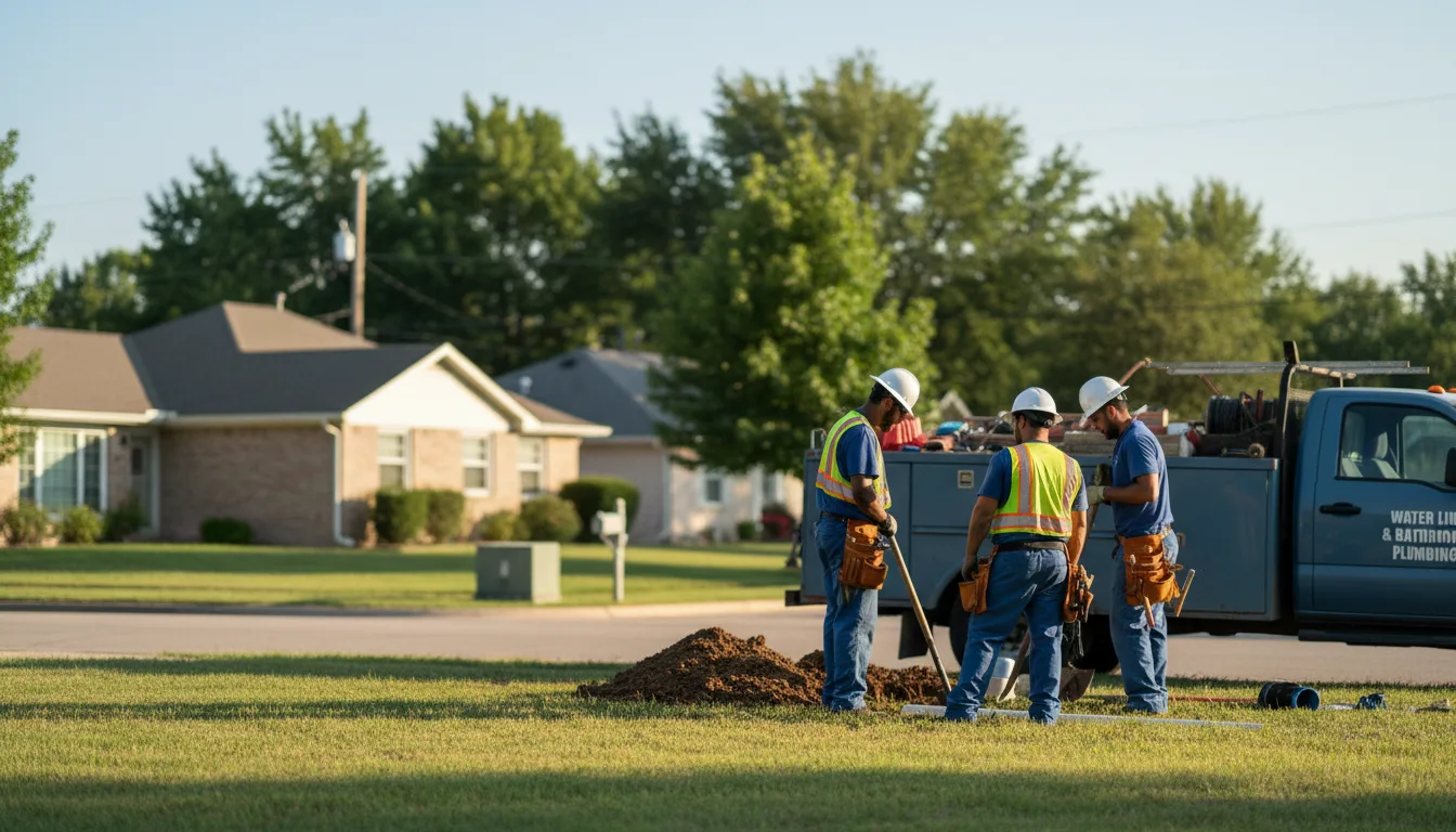Residential water line and bathroom plumbing service in Bordentown, NJ